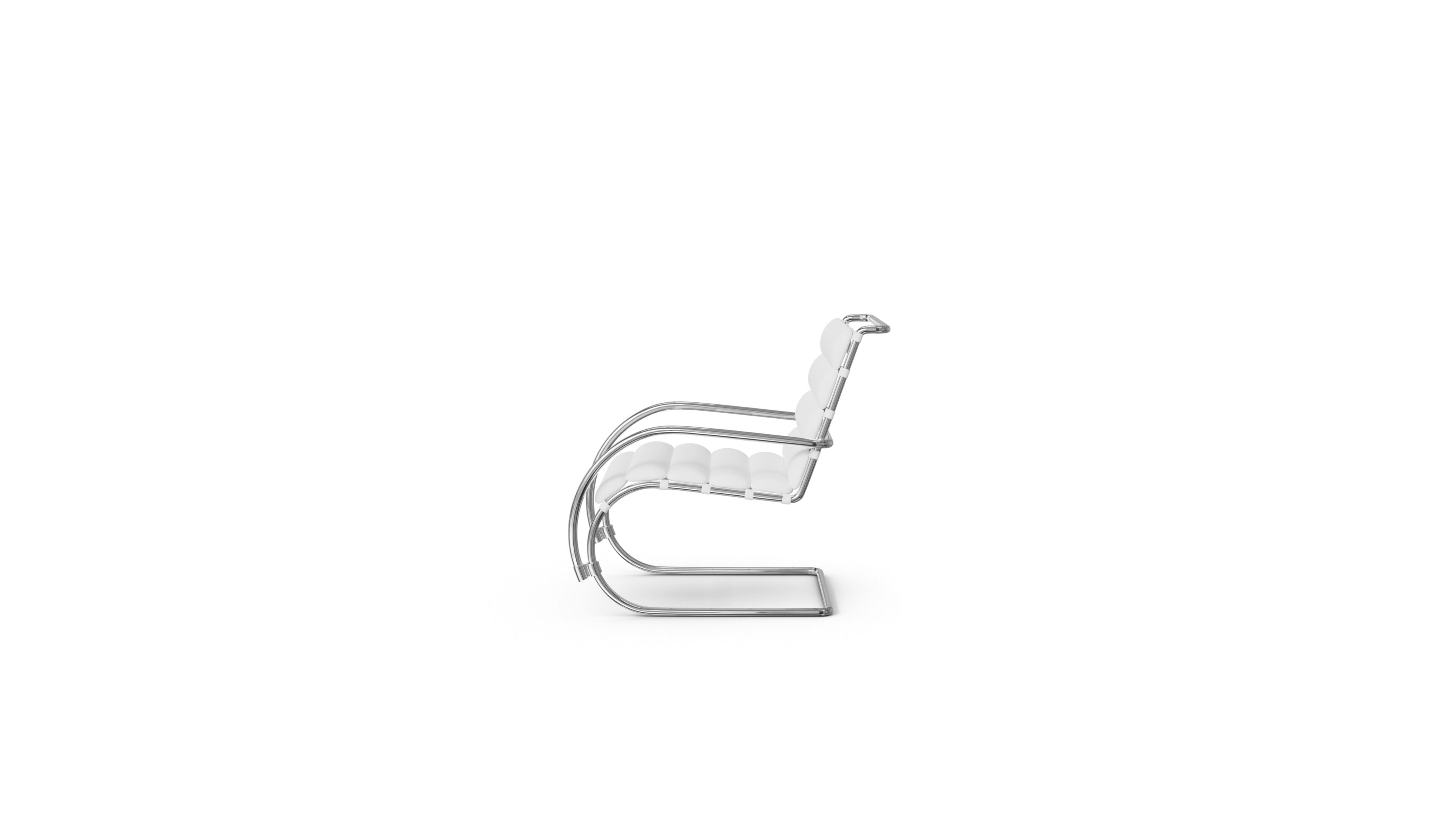 Mies van der Rohe MR Lounge Chair with Arms in Canada and the USA - Side