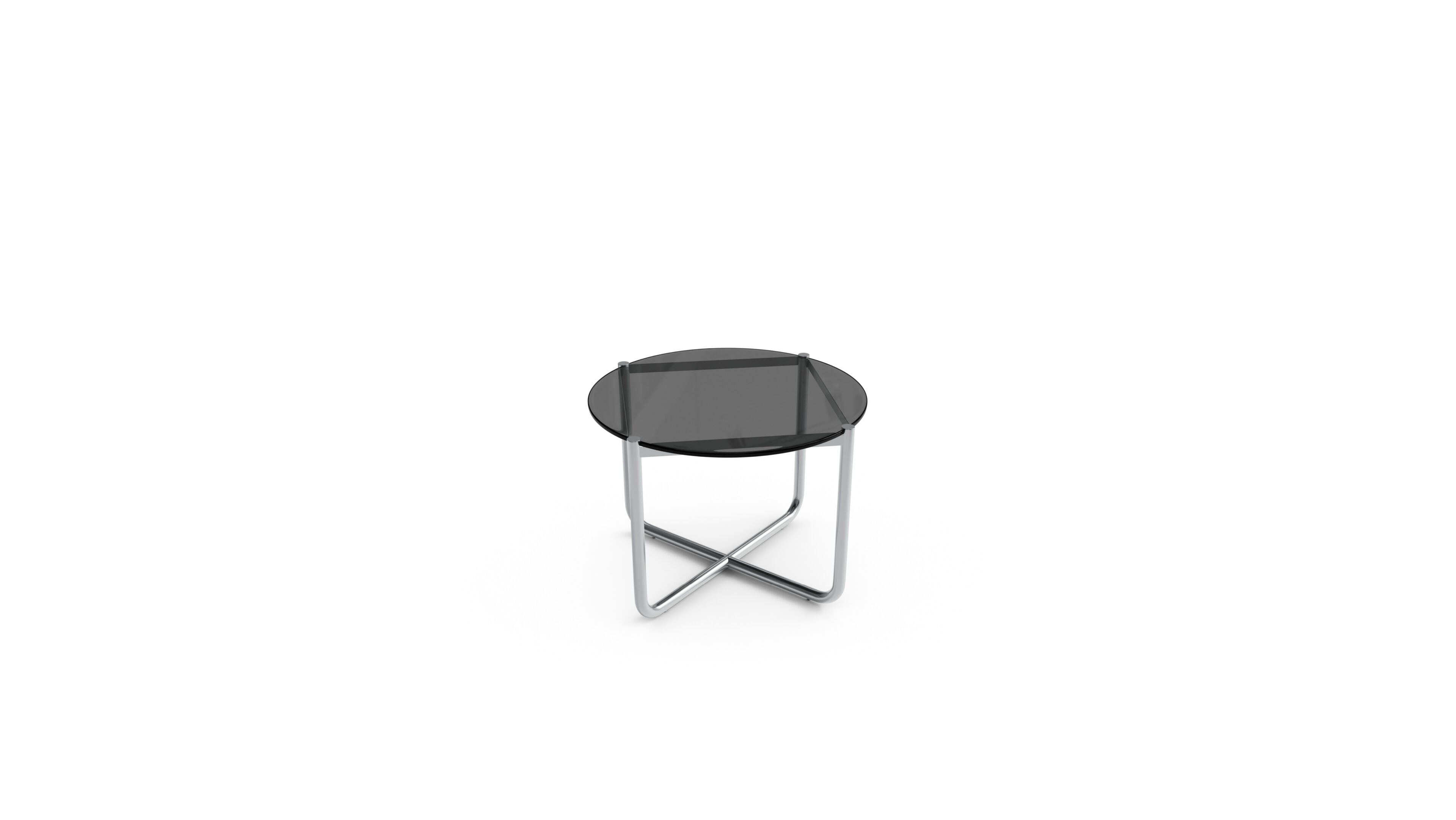 Mies van der Rohe MR Table in Canada and the USA MR90T Tinted Glass - Front Angle
