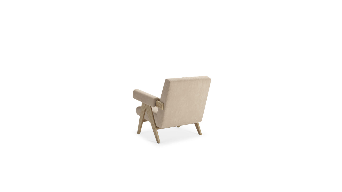 Pierre Jeanneret Capitol Complex Armchair Model 053 in Canada and the USA - Back Angle