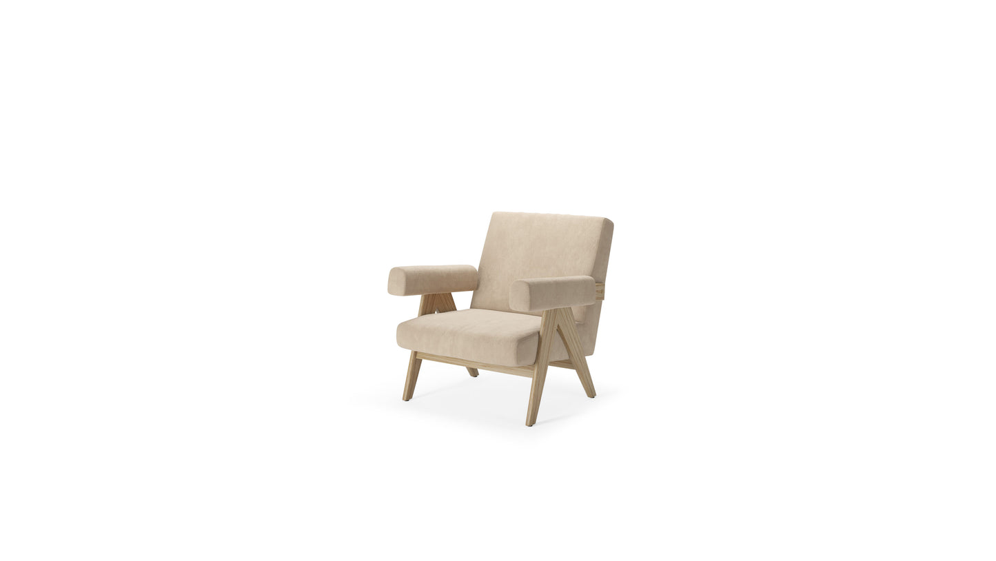 Pierre Jeanneret Capitol Complex Armchair Model 053 in Canada and the USA - Front Angle 2