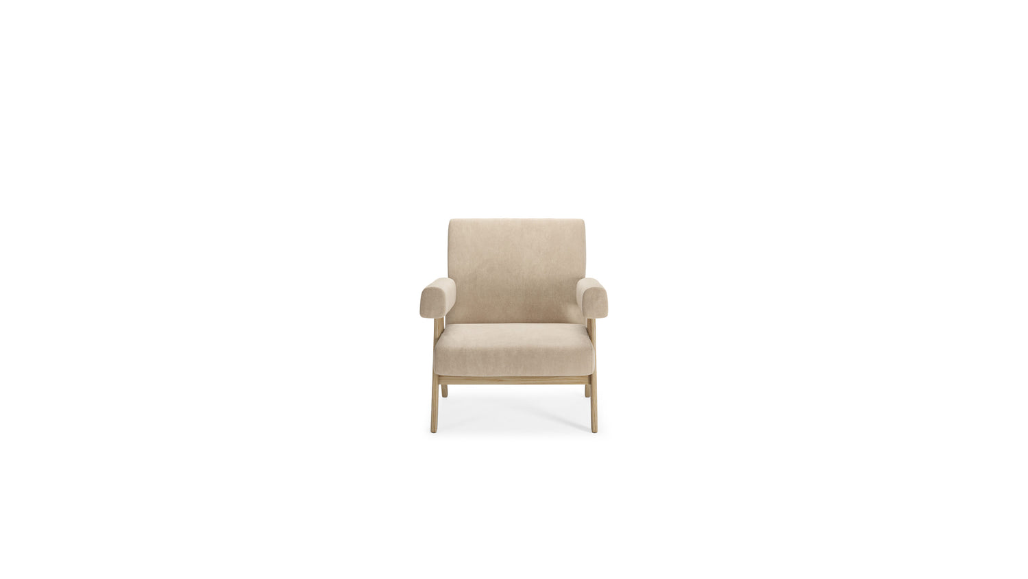 Pierre Jeanneret Capitol Complex Armchair Model 053 in Canada and the USA - Front
