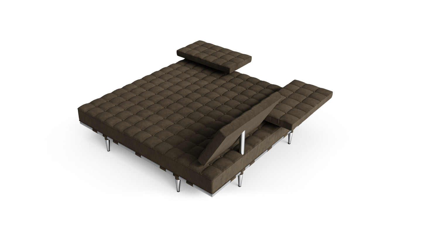 Prive Grande Daybed by Philippe Starck in Canada and the USA Grande Isola con Bracciolo Orizzontale - Back Angle