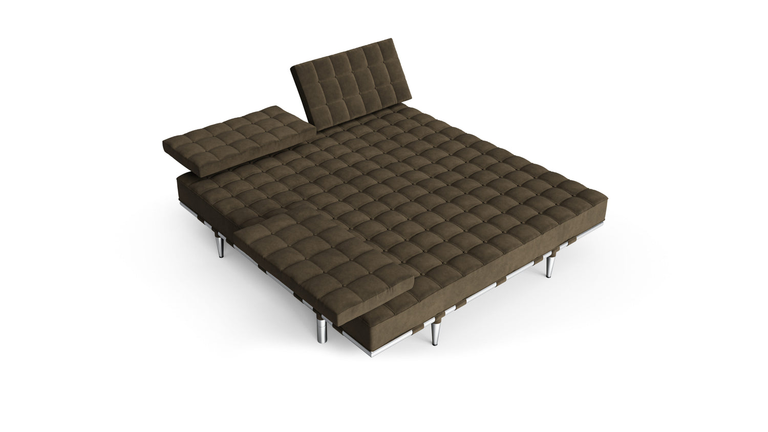 Prive Grande Daybed by Philippe Starck in Canada and the USA Grande Isola con Bracciolo Orizzontale - Front Angle