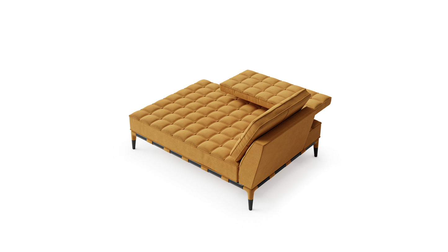 Prive Lounge Chair with Armrest Table by Philippe Starck in Canada and the USA Privé Poltrona Lunga - Back Angle