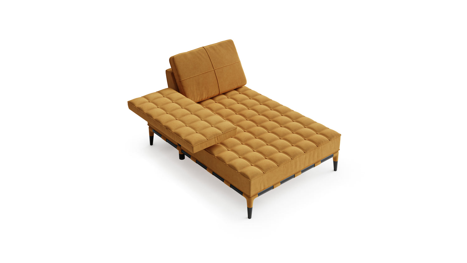 Prive Lounge Chair with Armrest Table by Philippe Starck in Canada and the USA Privé Poltrona Lunga - Front Angle 2