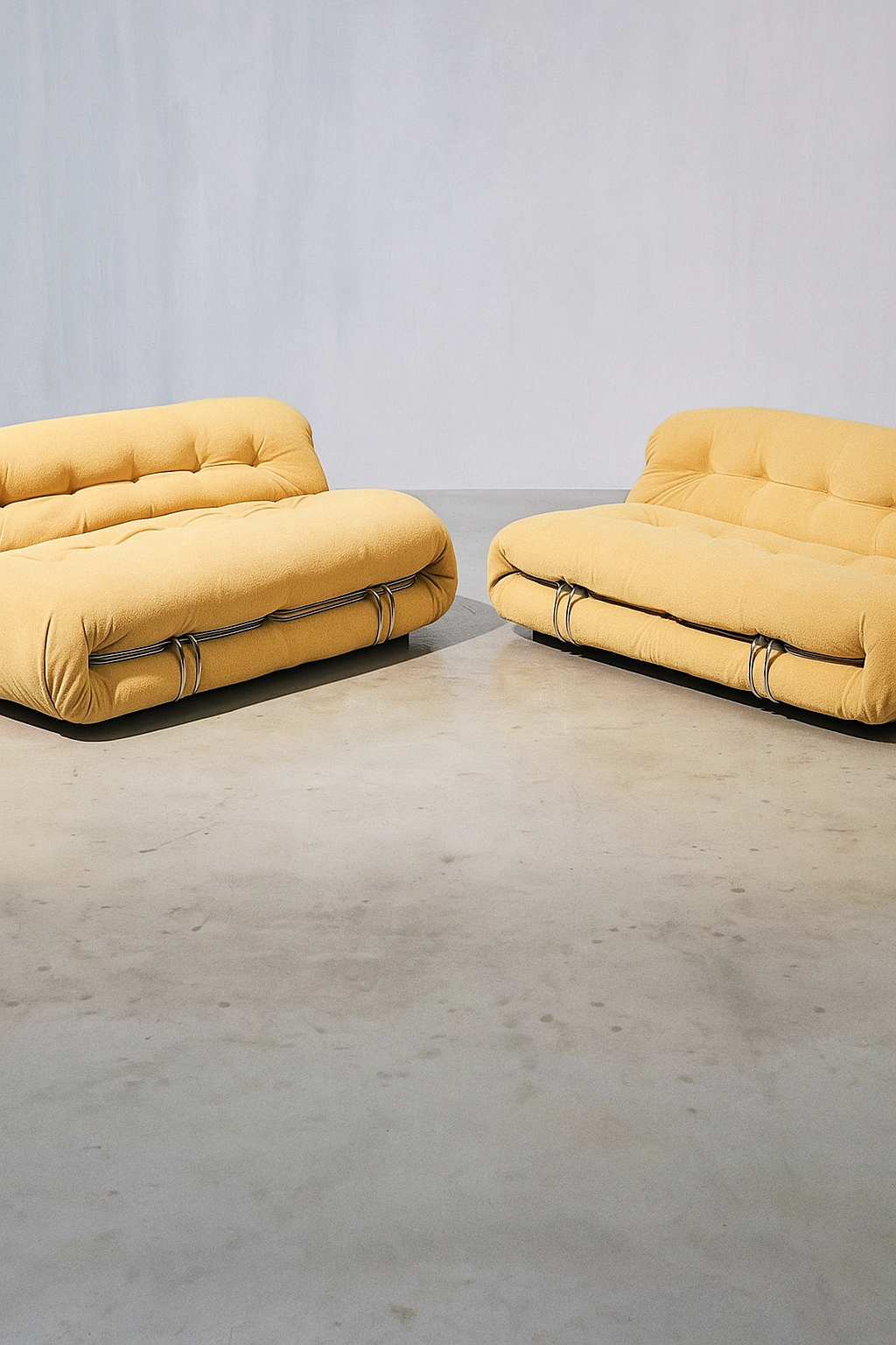 Soriana 2-Seat Sofa Loveseat By Afra and Tobia Scarpa in New York, in the USA, Portrait lifestyle image by Archetype Forms