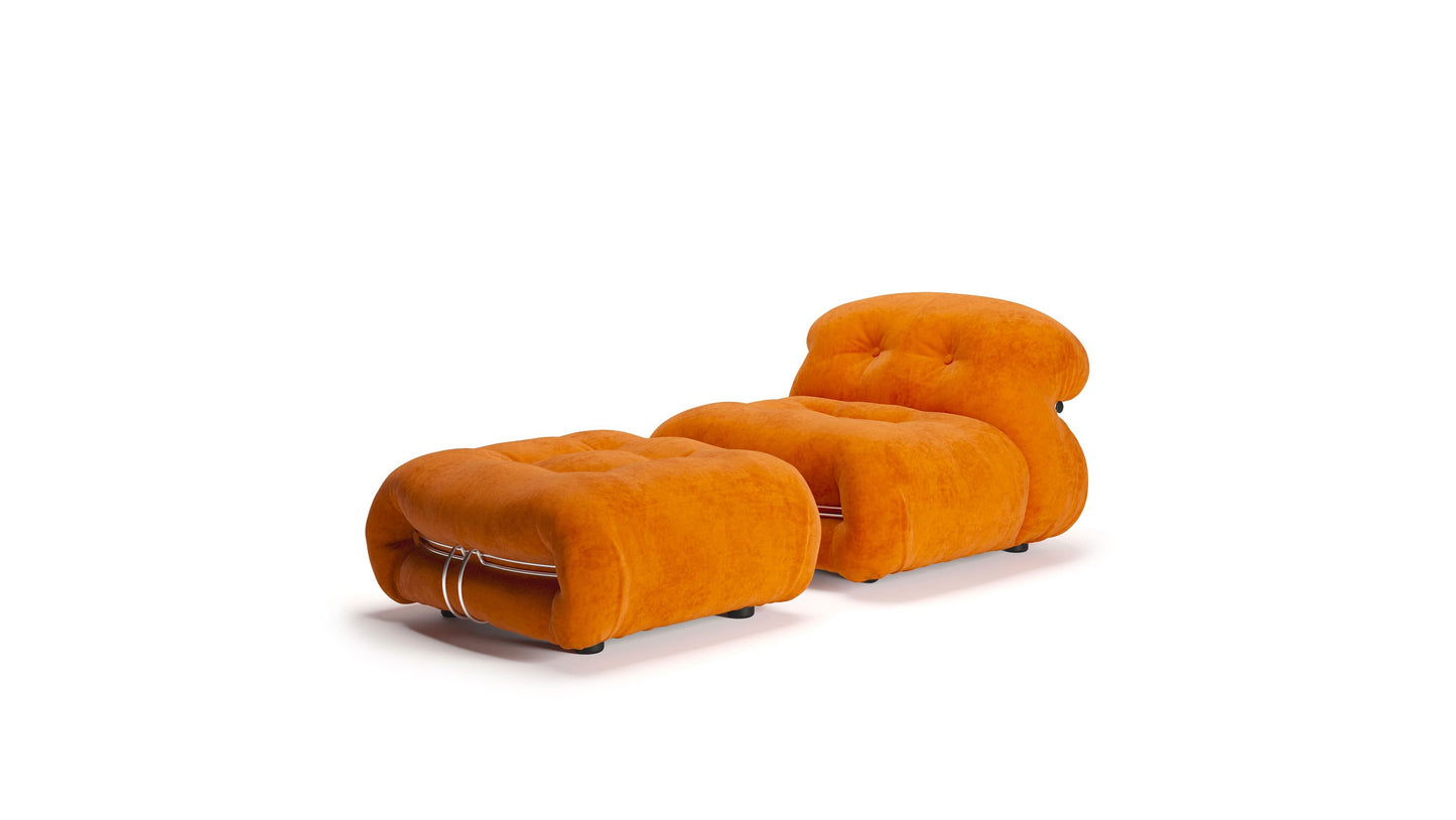 Soriana Ottoman Pouf by Afra & Tobia Scarpa in Canada and the USA Cassina-Style - Front Angle Two