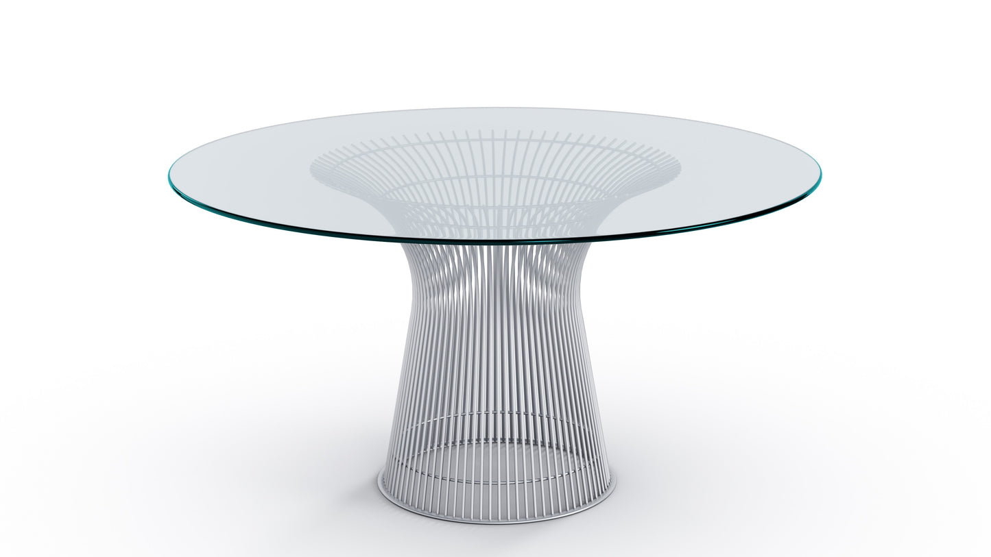 Warren Platner Platner Round Table in Canada and the USA 3716 Platner Dining Table Chrome - Closeup