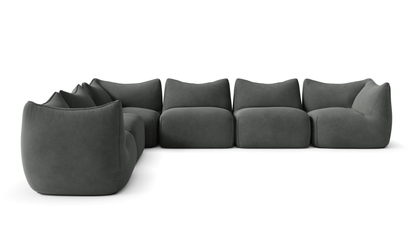 Le Bambole Modular Sofa Large Set 1972 Reproduction by Archetype Forms - Mario Bellini - Front View 2