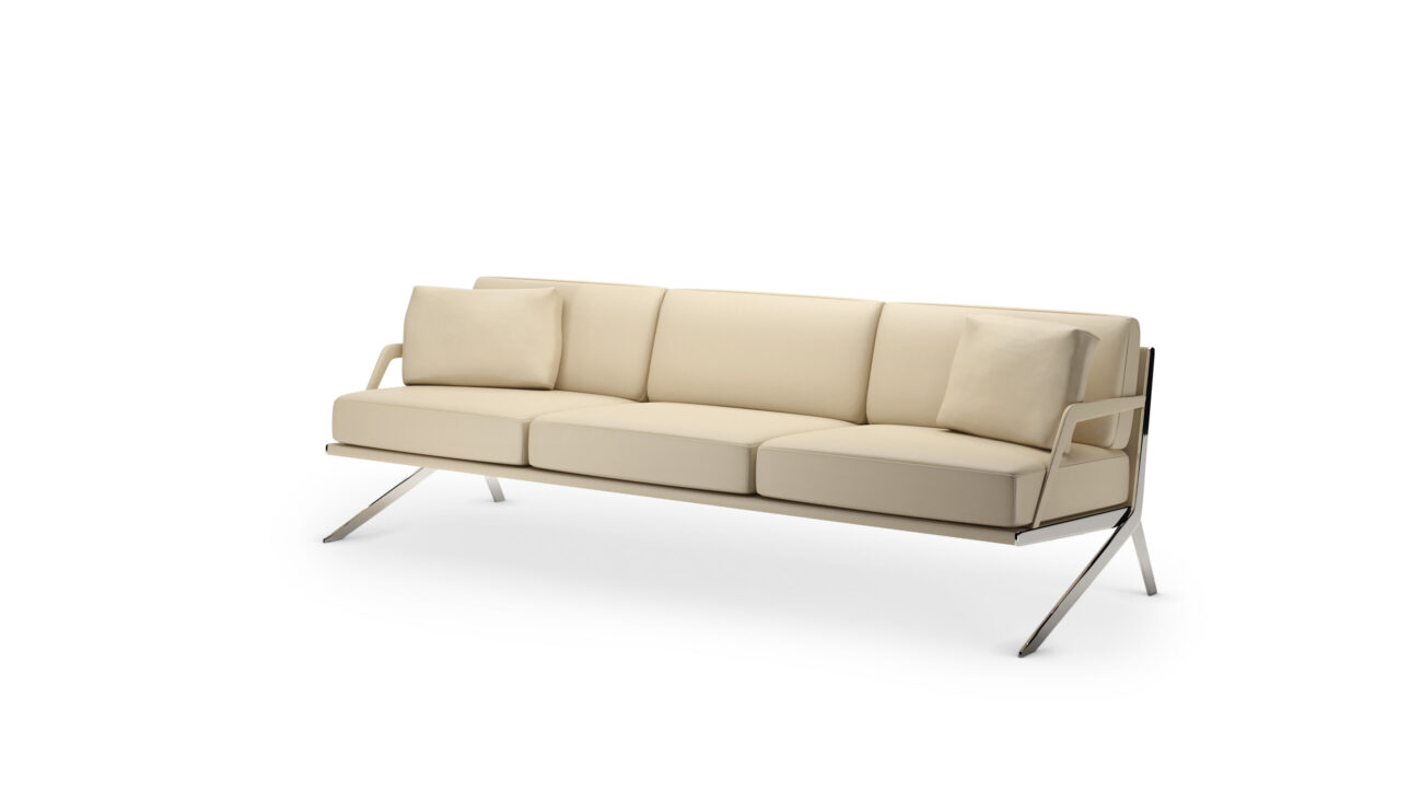 DS-60: 3-Seat Sofa De Sede Reproduction by Archetype Forms - Gordon Guillaumier - Front-Angle View