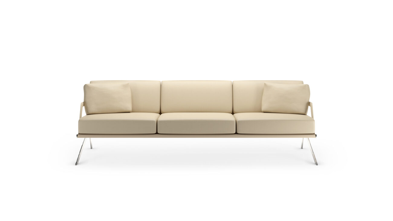 DS-60: 3-Seat Sofa De Sede Reproduction by Archetype Forms - Gordon Guillaumier - Front View