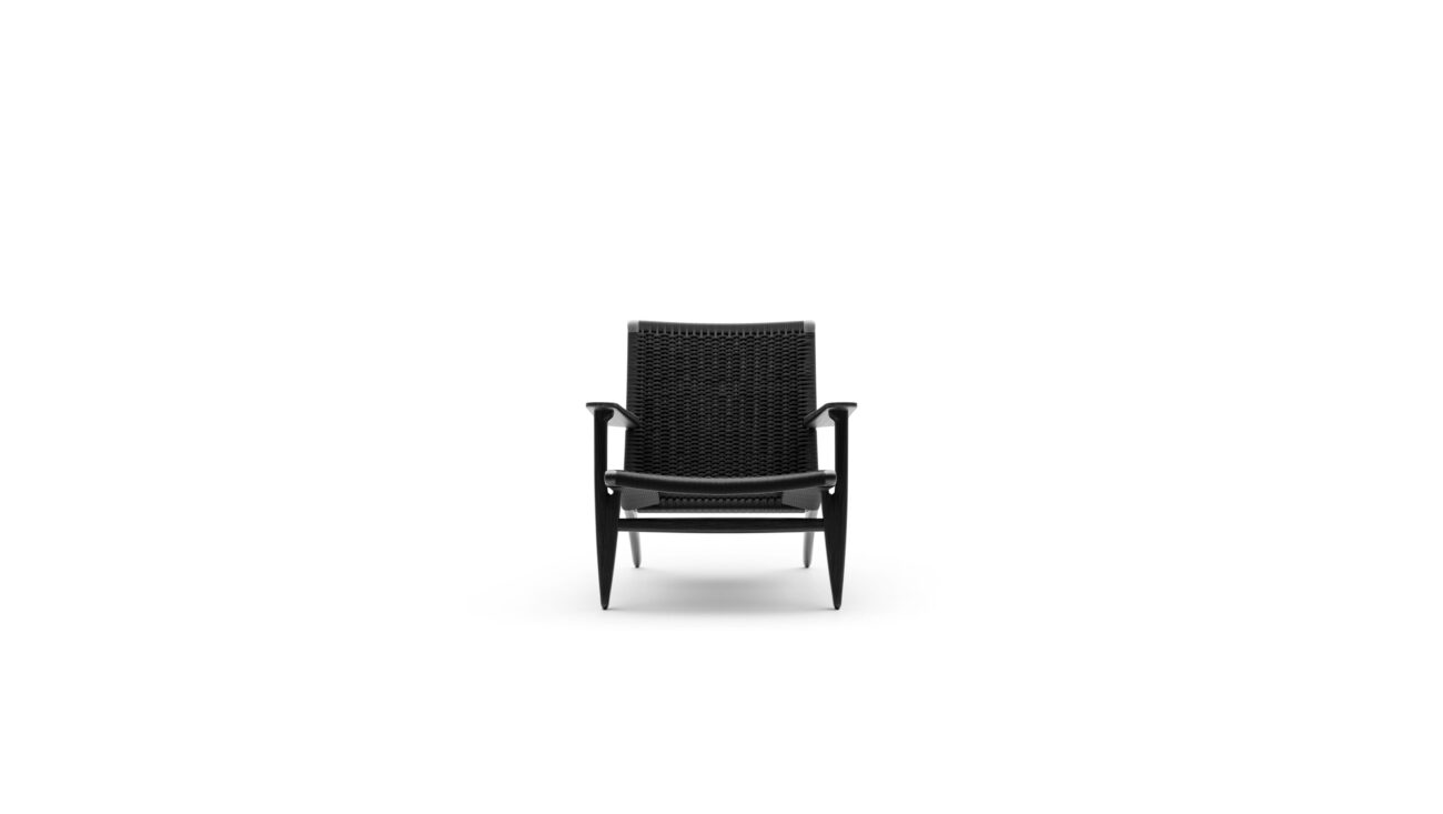 CH25 Lounge Chair: Rope Reproduction by Archetype Forms - Hans Wegner - Front View