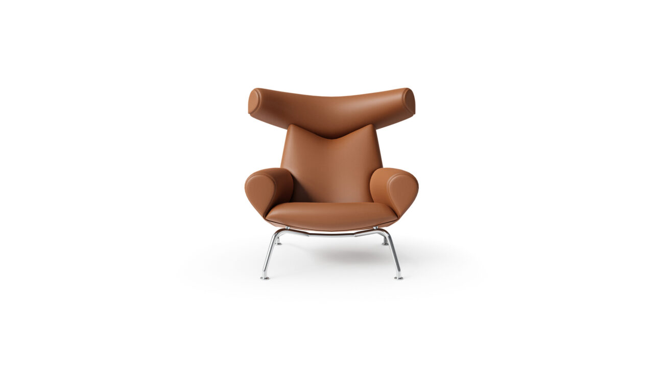 Wegner Ox Chair RJ100 & EJ100-F Reproduction by Archetype Forms - Hans Wegner - Front View