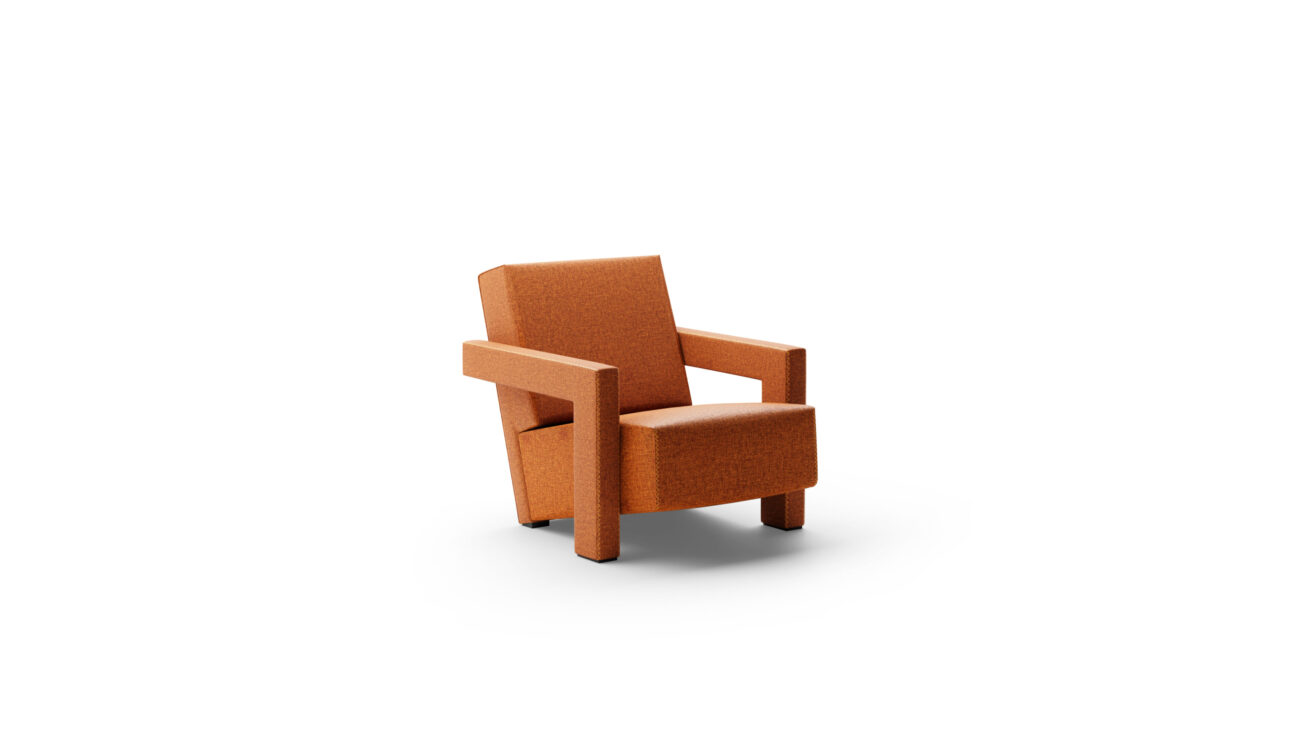 Utrecht XL Armchair 637-XL Reproduction by Archetype Forms - Gerrit Thomas Rietveld - Front Angle-2 View