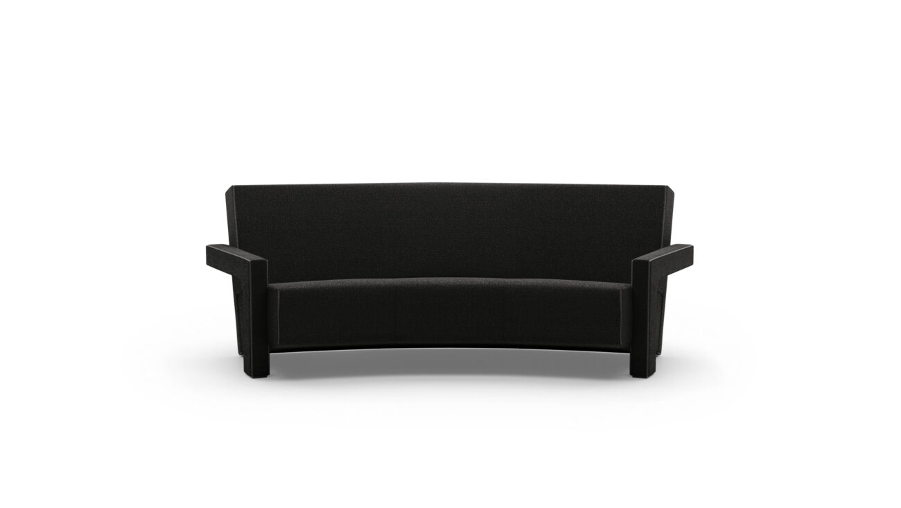 Utrecht Sofa Curved 3-Seater Sofa 637-03 Reproduction by Archetype Forms - Gerrit Thomas Rietveld - Front View