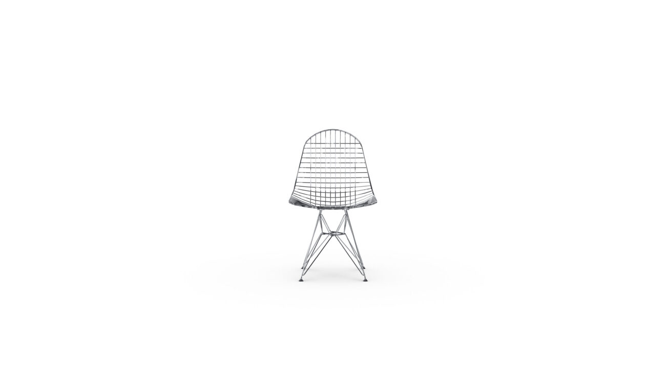 WIre Base DKR-0 Eiffel Wire Side Chair Reproduction by Archetype Forms - Charles & Ray Eames - Back View