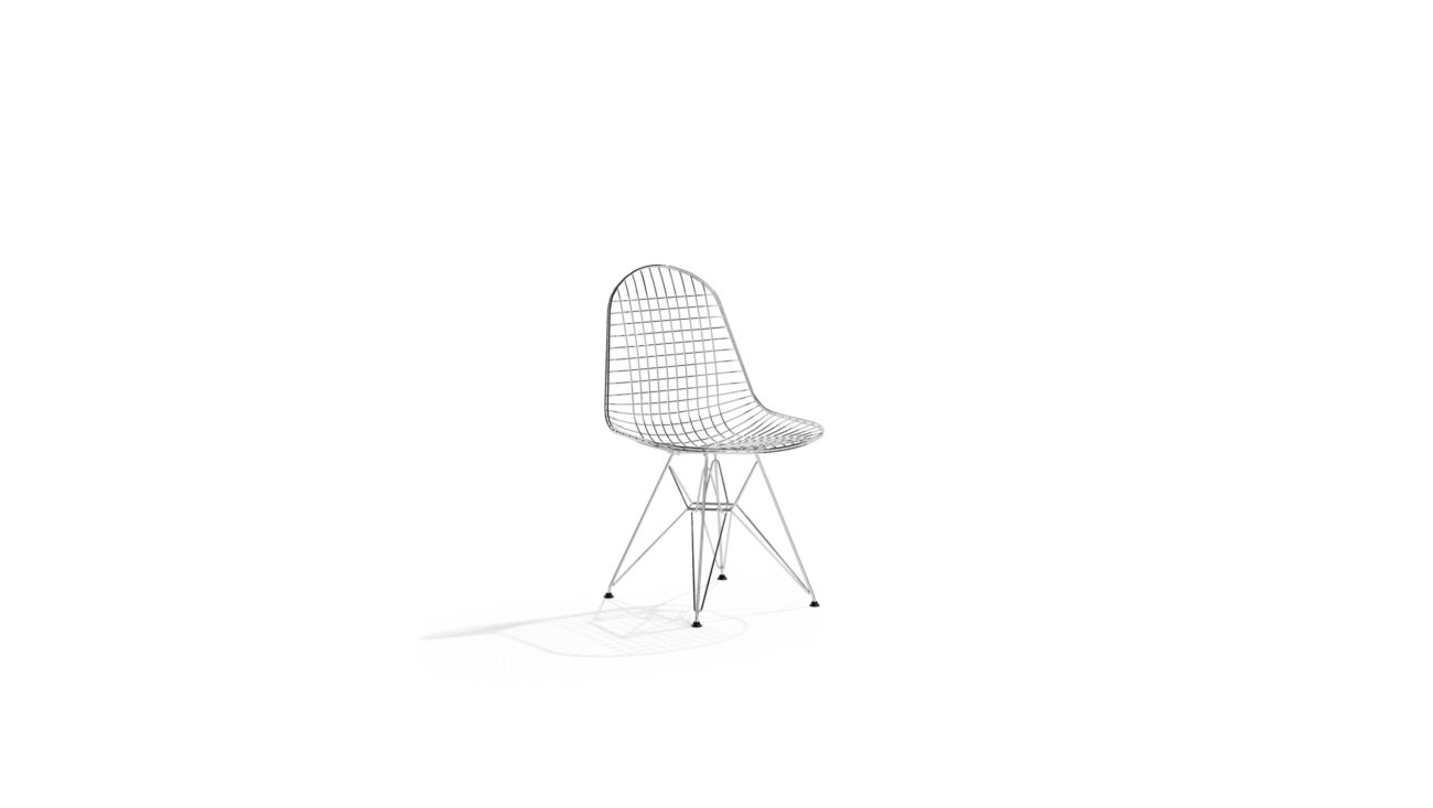 WIre Base DKR-0 Eiffel Wire Side Chair Reproduction by Archetype Forms - Charles & Ray Eames - Front Angle-2 View