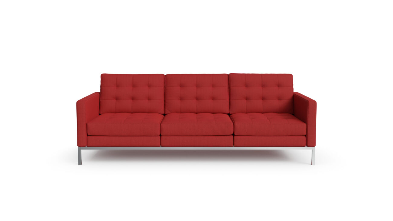 1206S3 Relaxed Three Seat Sofa Reproduction by Archetype Forms - Florence Knoll - Front View