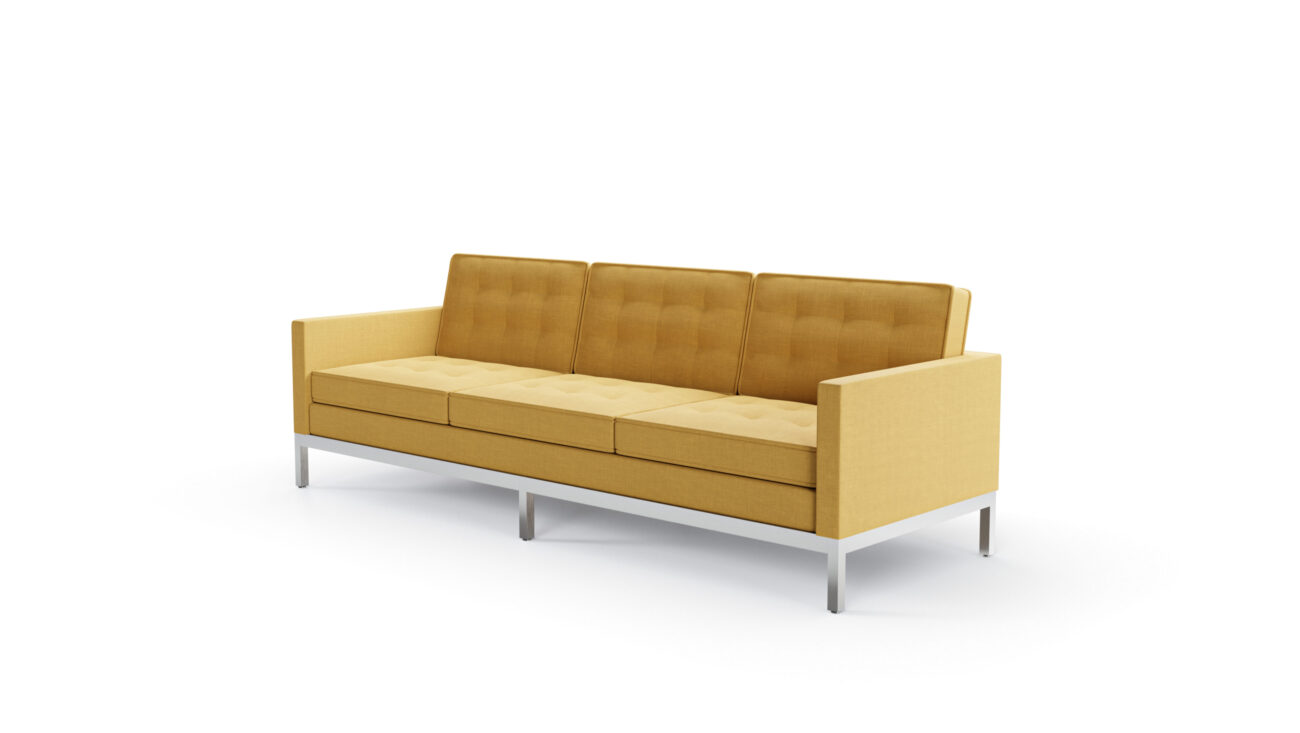 1205S3 Three Seat Sofa Reproduction by Archetype Forms - Florence Knoll - Front-Angle View