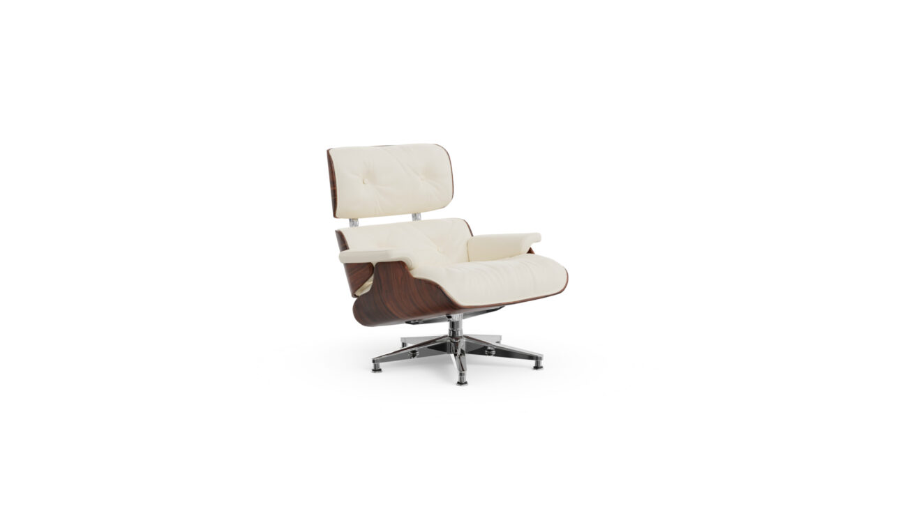 Eames Lounge Chair 670, Herman Miller Base, Molded Plywood Reproduction by Archetype Forms - Charles & Ray Eames - Front Angle-2 View