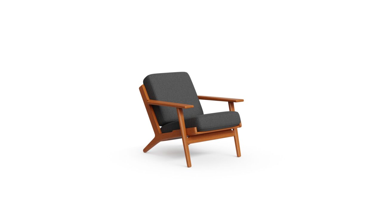 GE 290 Plank Chair Reproduction by Archetype Forms - Hans Wegner - Front Angle-2 View