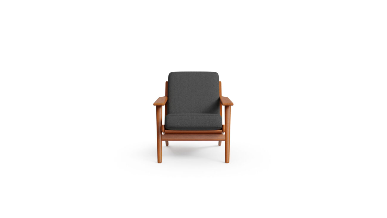 GE 290 Plank Chair Reproduction by Archetype Forms - Hans Wegner - Front View