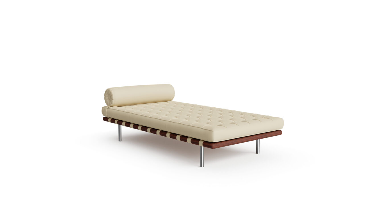 Barcelona Couch 258L Daybed Reproduction by Archetype Forms - Mies van der Rohe - Front Angle-2 View