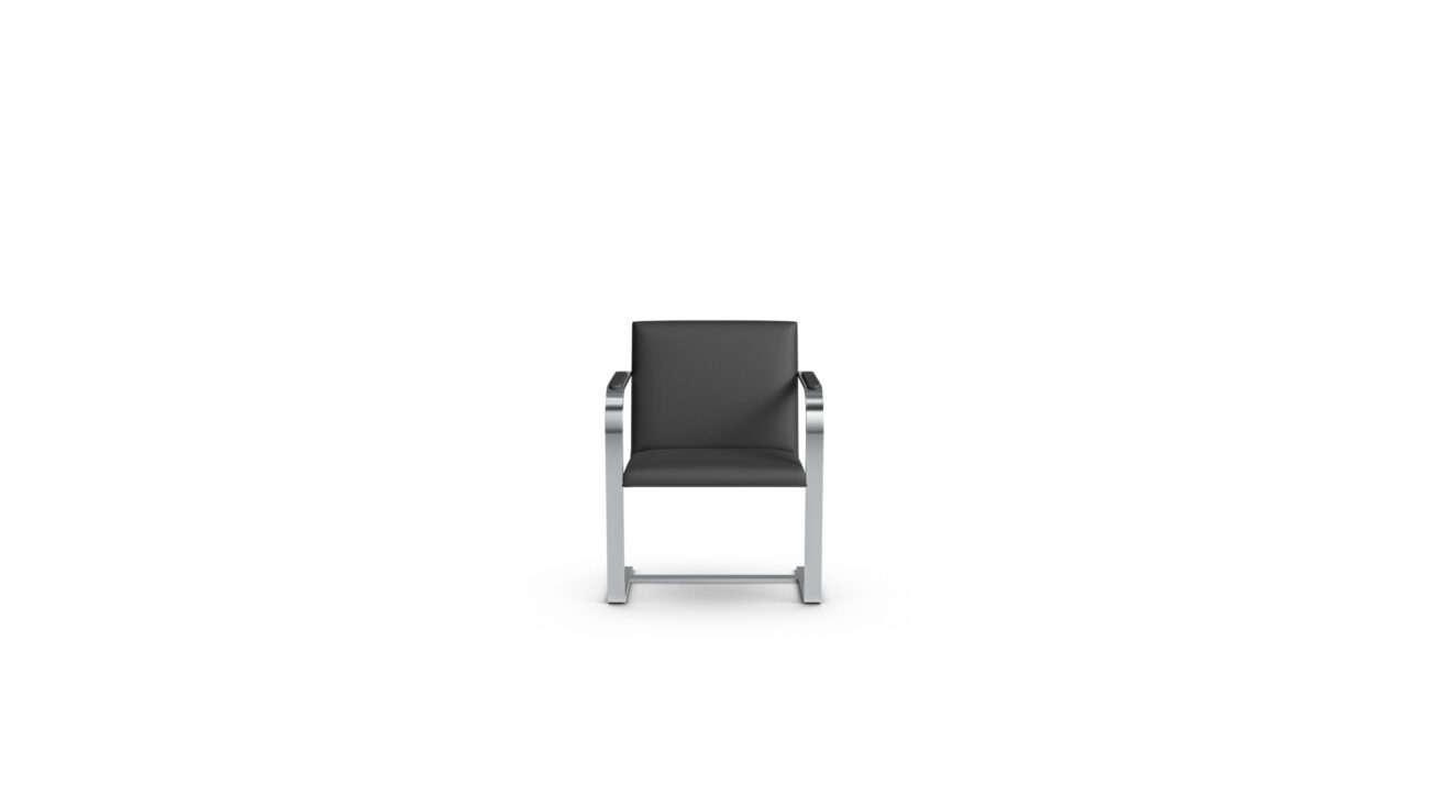 Brno Chair Flat Bar 255 Reproduction by Archetype Forms - Mies van der Rohe - Front View