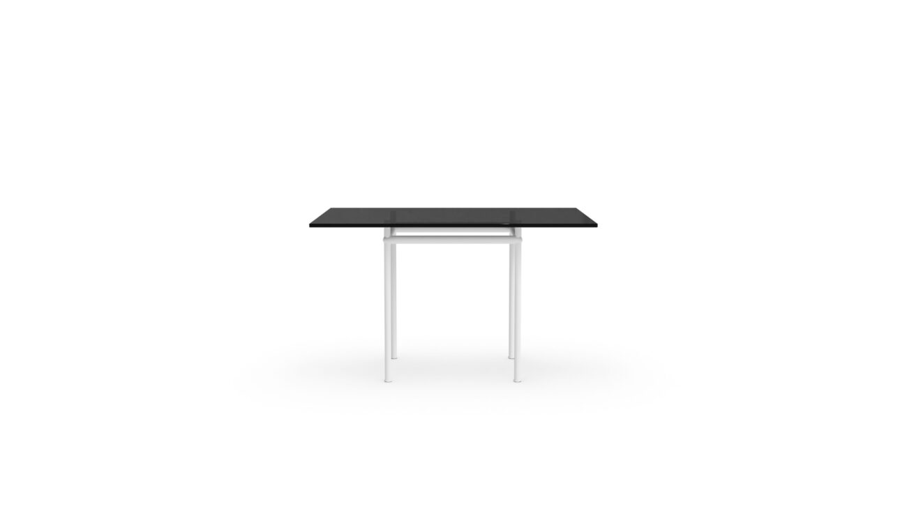 LC12 Table La Roche Dining Table Glass Top Medium 120x80 1925 Reproduction by Archetype Forms - Le Corbusier - Front View