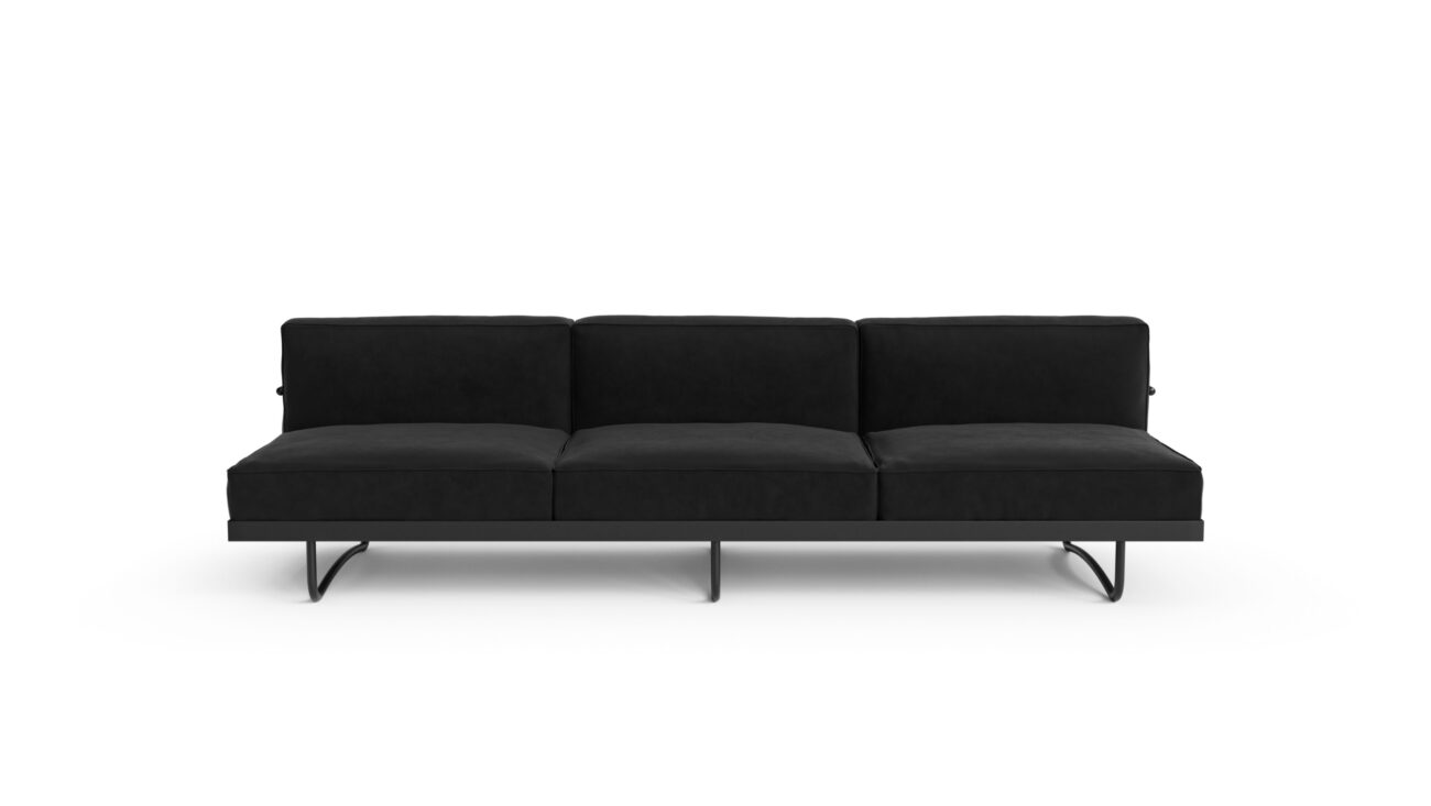 LC5 Office Series Three-Seat Sofa 1934 Reproduction by Archetype Forms - Le Corbusier - Front View