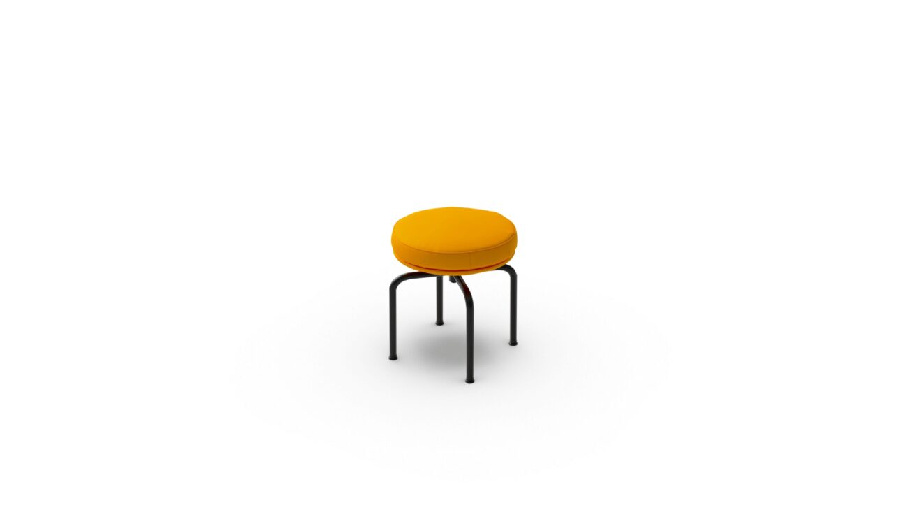 8 Tabouret Tournant Stool 1928 Reproduction by Archetype Forms - Le Corbusier - Front Angle-2 View