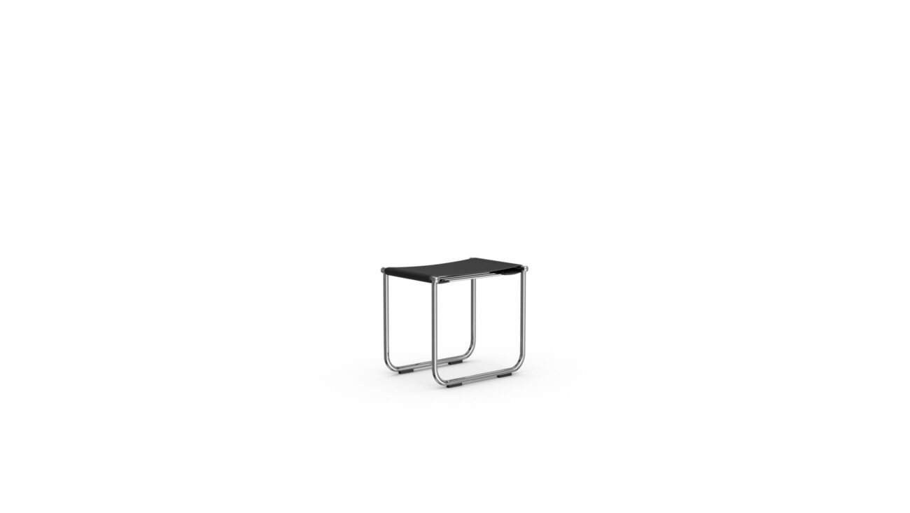 9 Tabouret Sling Stool Ottoman Side Table Reproduction by Archetype Forms - Le Corbusier - Front-Angle View