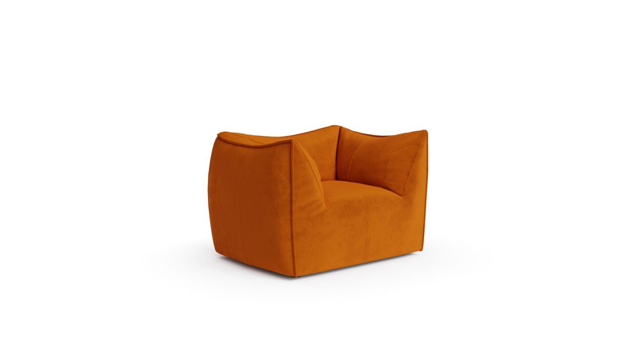 Le Bambole Armchair Single-Seat LBA1 1972 Reproduction by Archetype Forms - Mario Bellini - Front Angle-2 View