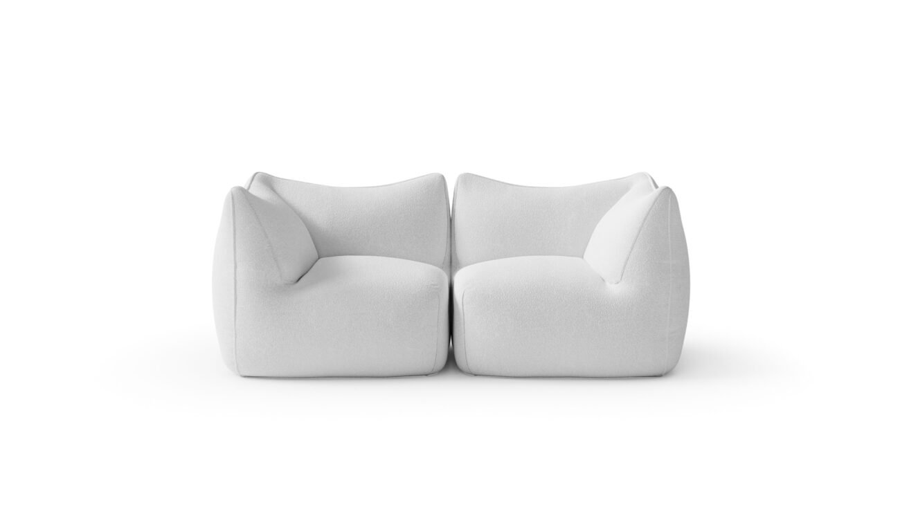 Le Bambole Modular Sofa Ends-Corner 1972 Reproduction by Archetype Forms - Mario Bellini - Front View Pair