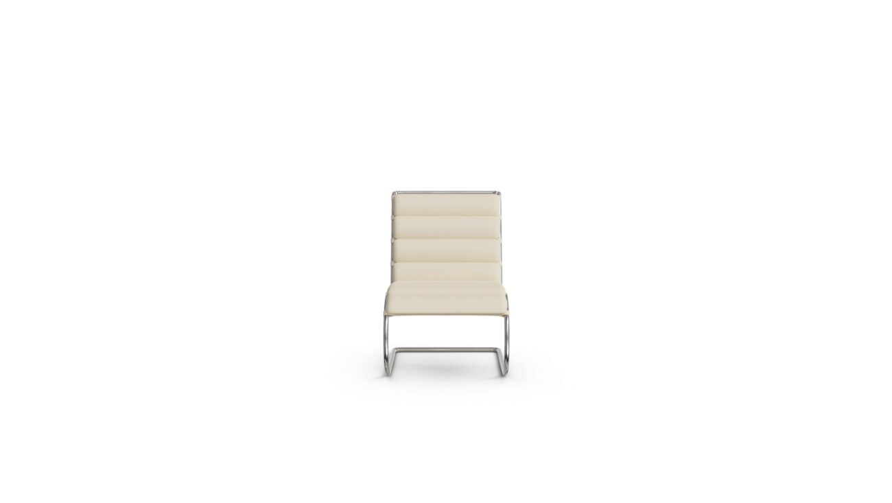 MR Lounge Chair Armless 247LC Reproduction by Archetype Forms - Mies van der Rohe - Front View