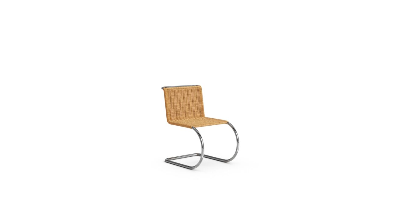 MR Chair Armless With Cane Rattan MR10/1 Reproduction by Archetype Forms - Mies van der Rohe - Front Angle-2 View