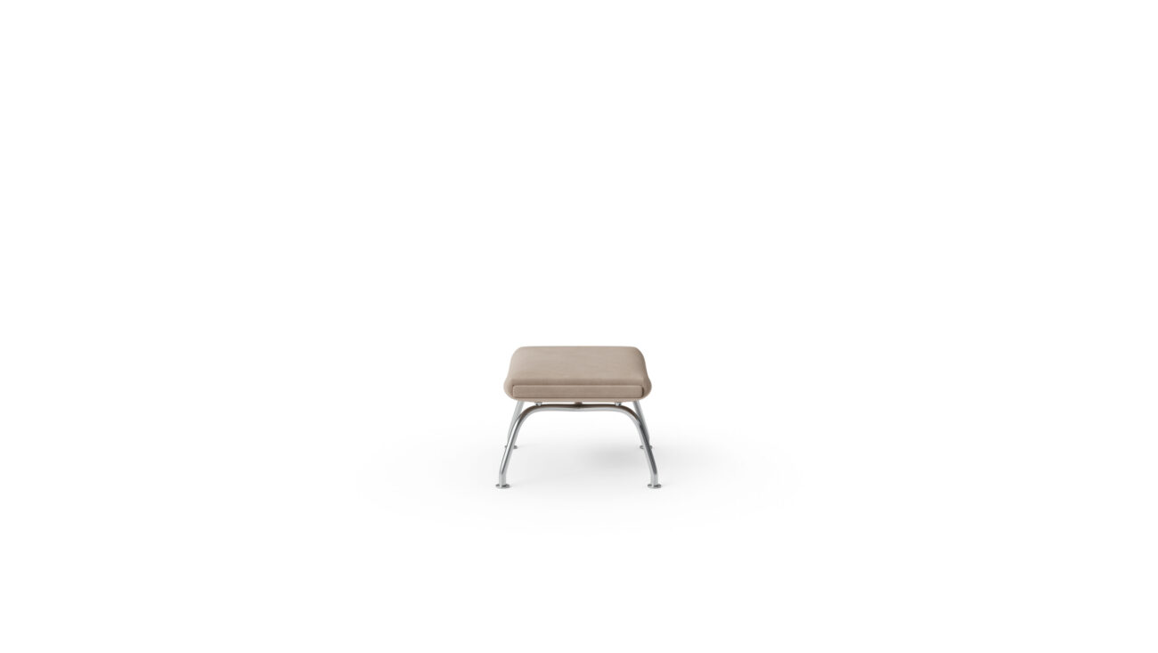 1002 Ox Ottoman & Queen Ottoman Reproduction by Archetype Forms - Hans Wegner - Side-View, Suede