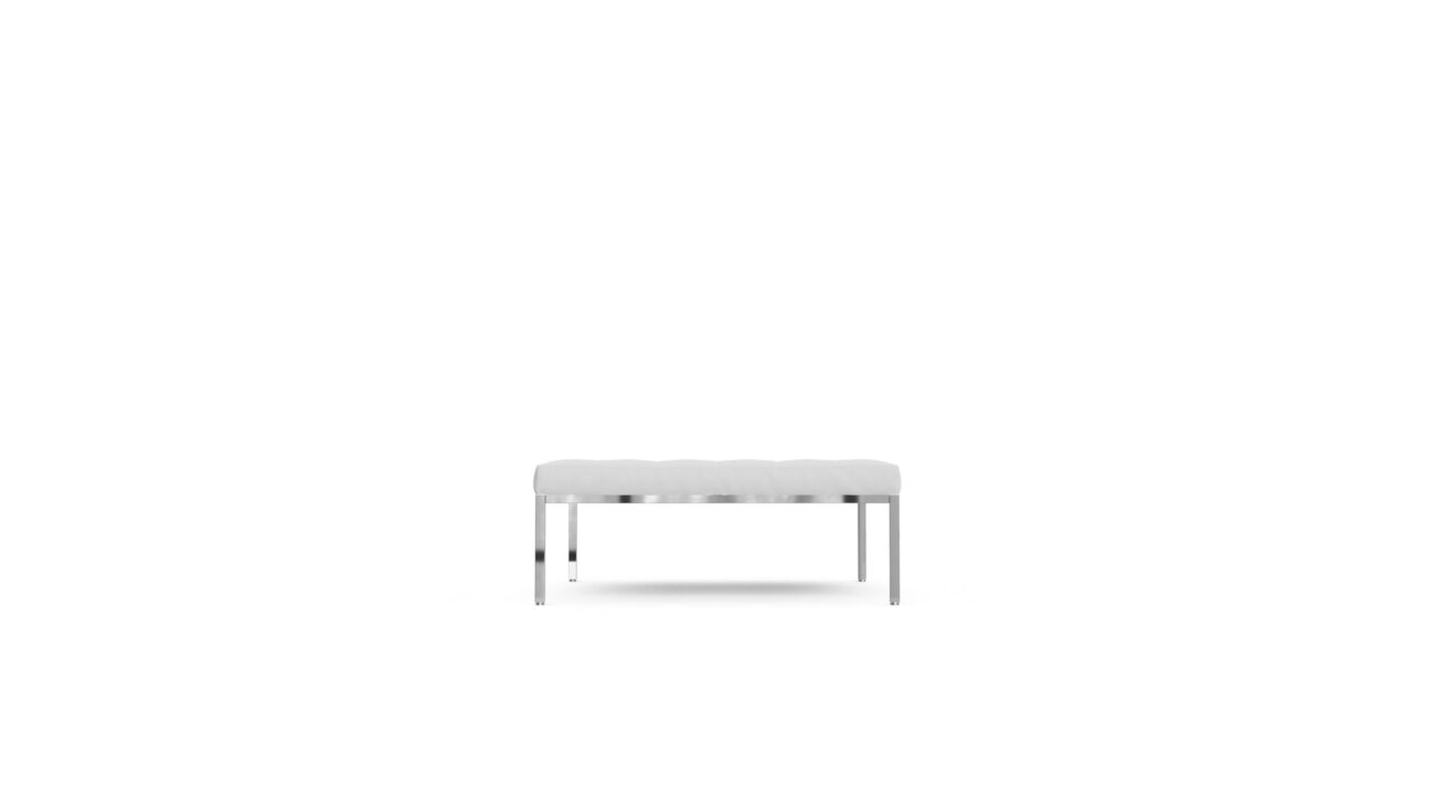 Relaxed Bench - Small Square 4-Seat 2530YRC4 Reproduction by Archetype Forms - Florence Knoll - Front View