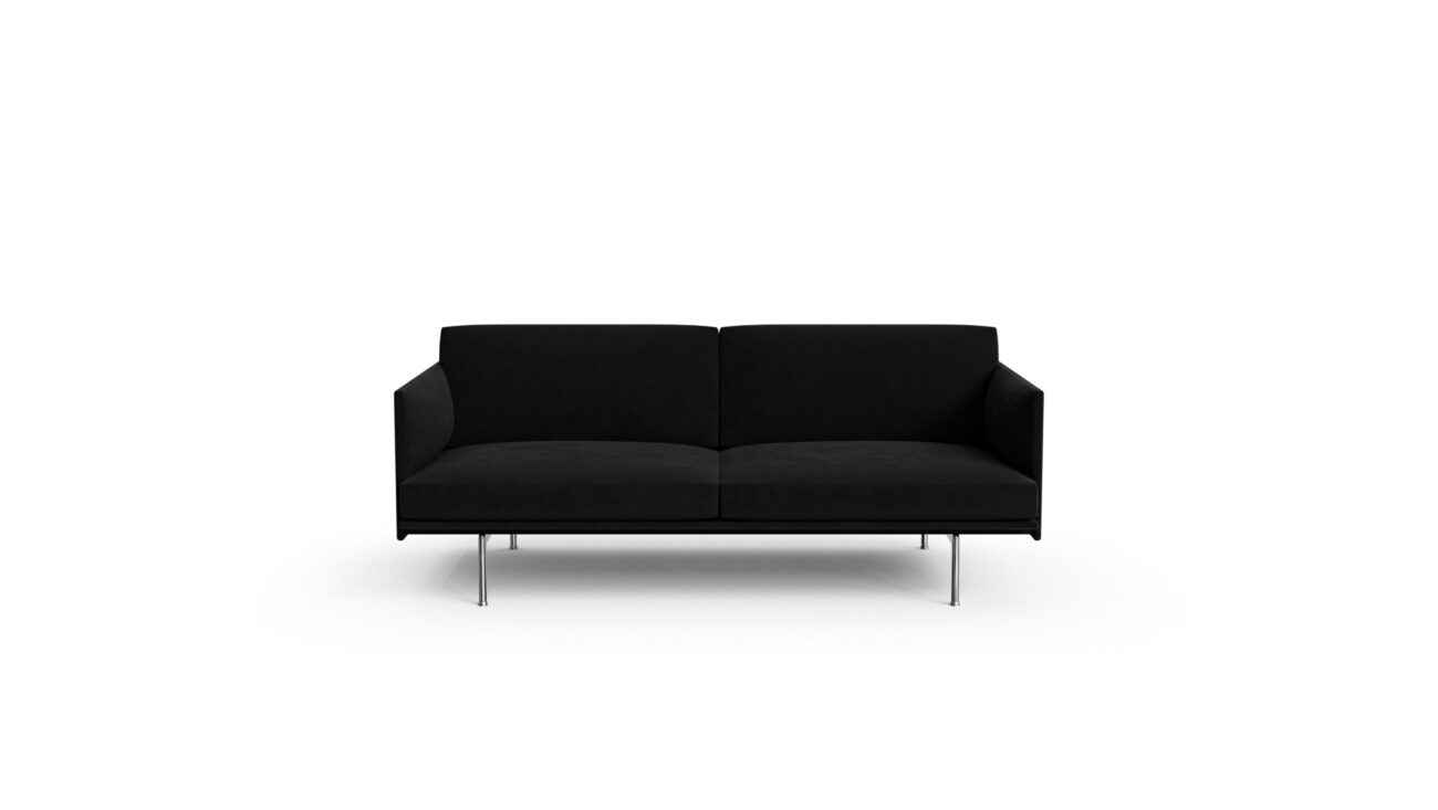 Front view of the Outline Sofa 2-Seater by Muuto, designed by Anderssen, available online in Canada. Made by Archetype Forms.