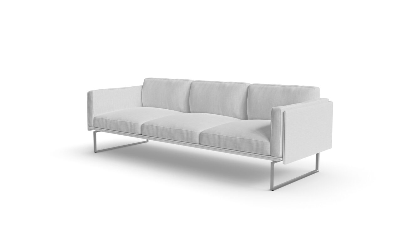 Front angle view of the 202-203 06 8 Otto 3-Seat Sofa by Pierro Lissoni, available online in Canada. Designed by Pierro Lissoni, Made by Archetype Forms.