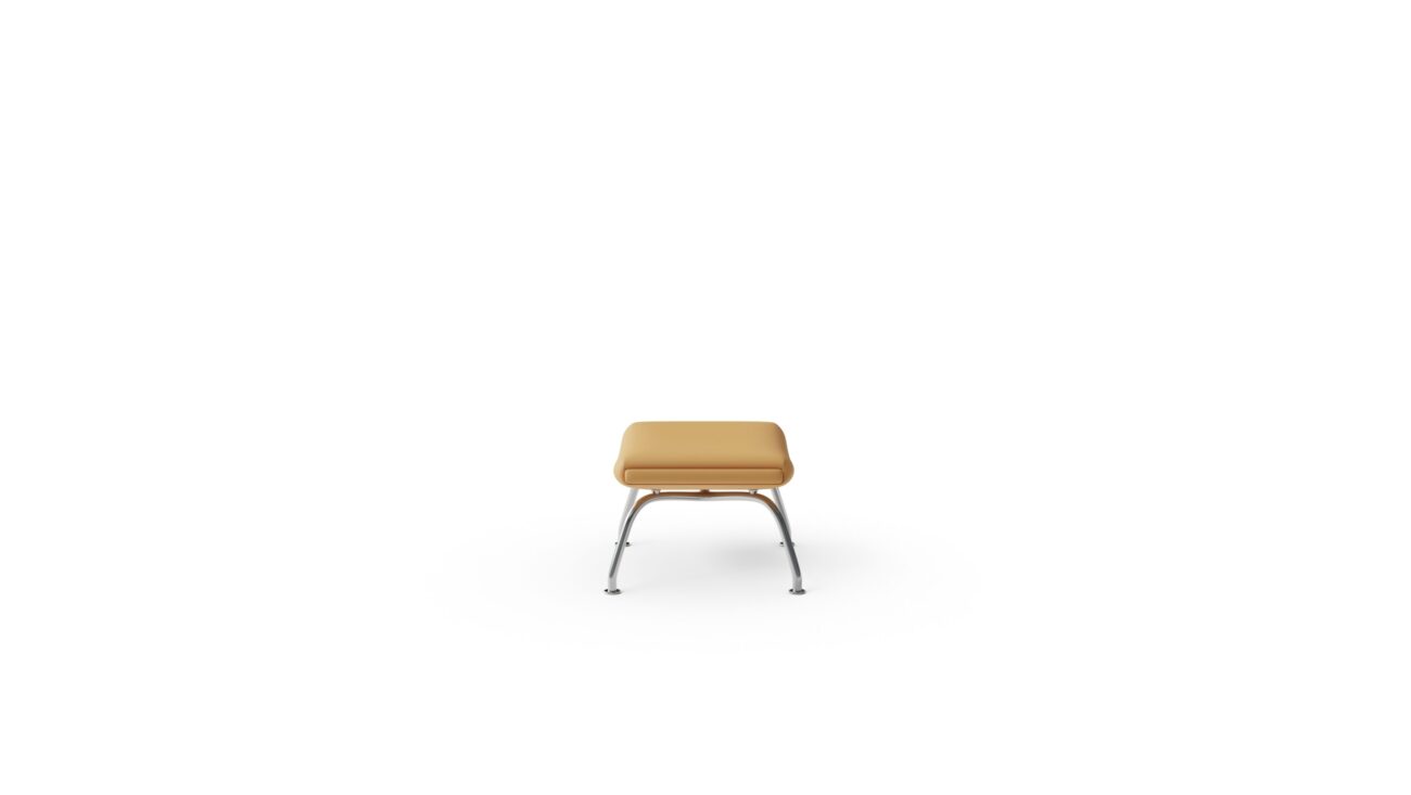 1002 Ox Ottoman & Queen Ottoman Reproduction by Archetype Forms - Hans Wegner - Side-View, Leather