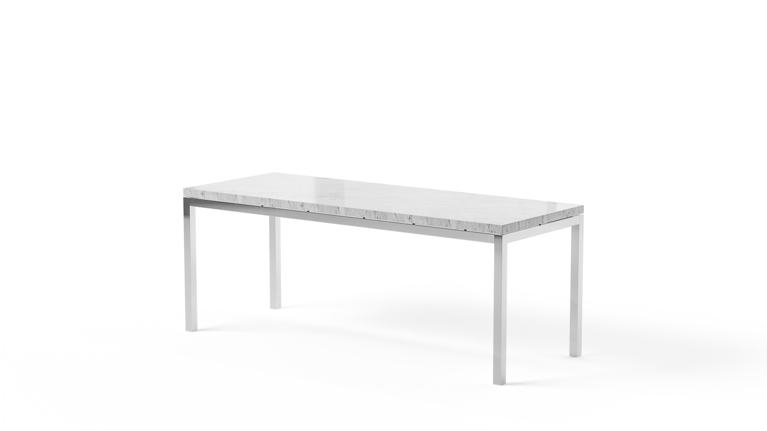 2511T Rectangular Coffee Table 45x22 Reproduction by Archetype Forms - Florence Knoll - Back-Angle View