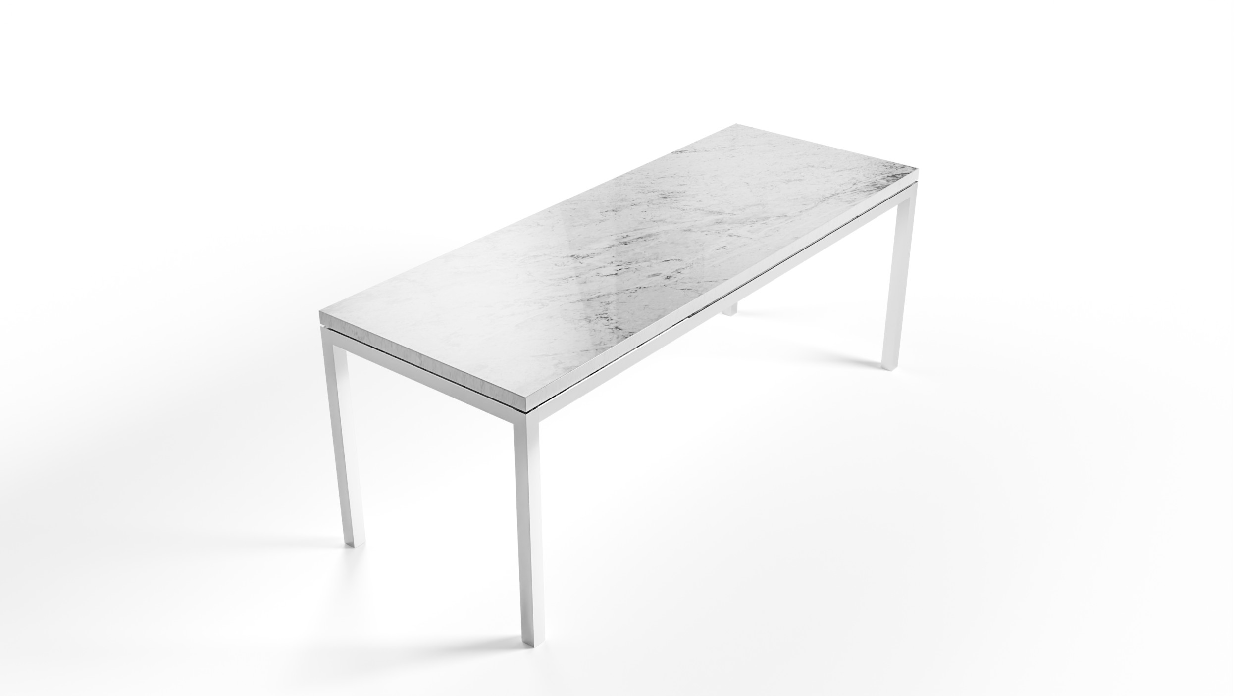 2511T Rectangular Coffee Table 45x22 Reproduction by Archetype Forms - Florence Knoll - Top Angle-2 View