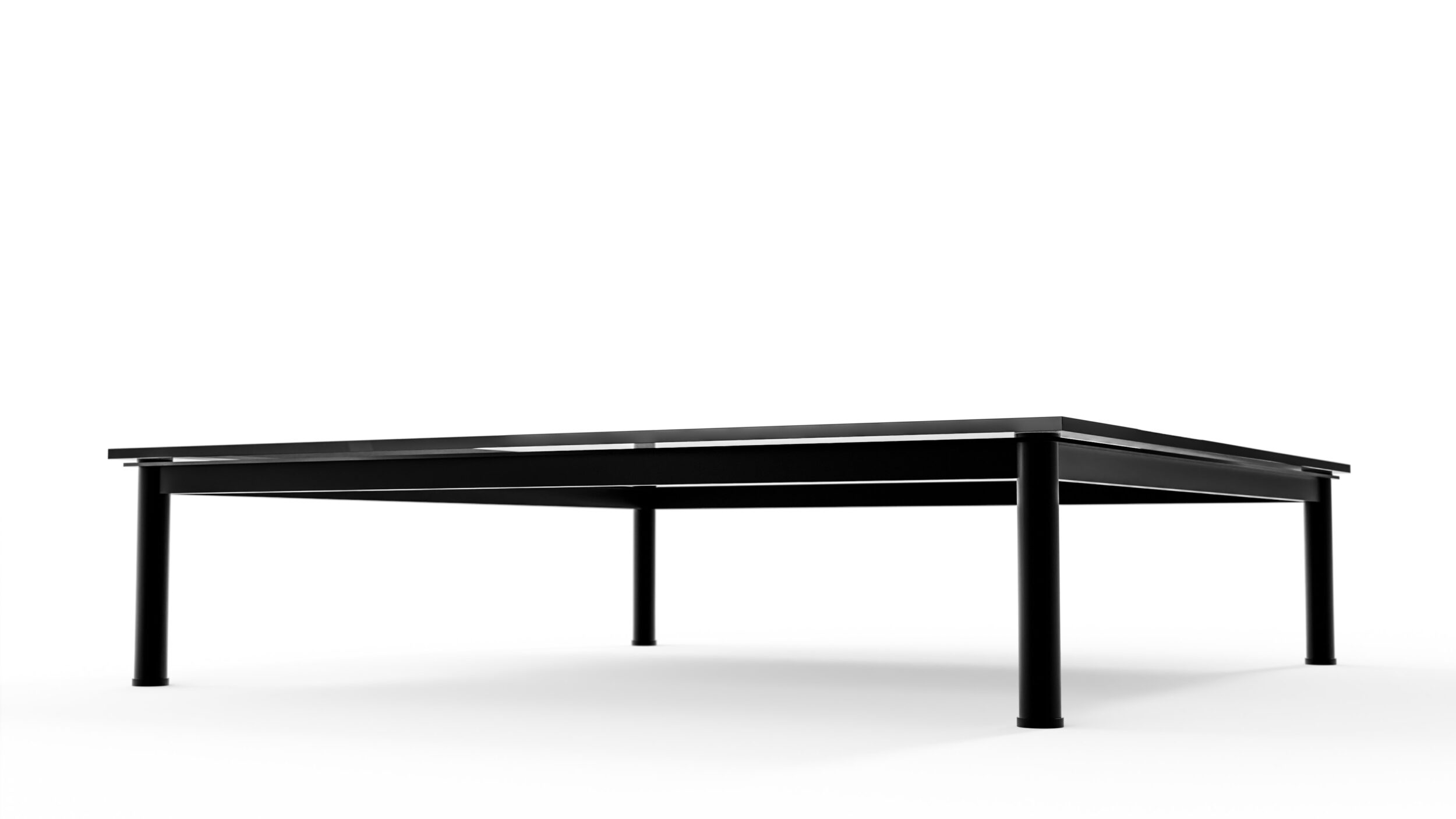 10 -P Table En Tube Basse Coffee 140x140x33 1929 Reproduction by Archetype Forms - Le Corbusier - Side-View