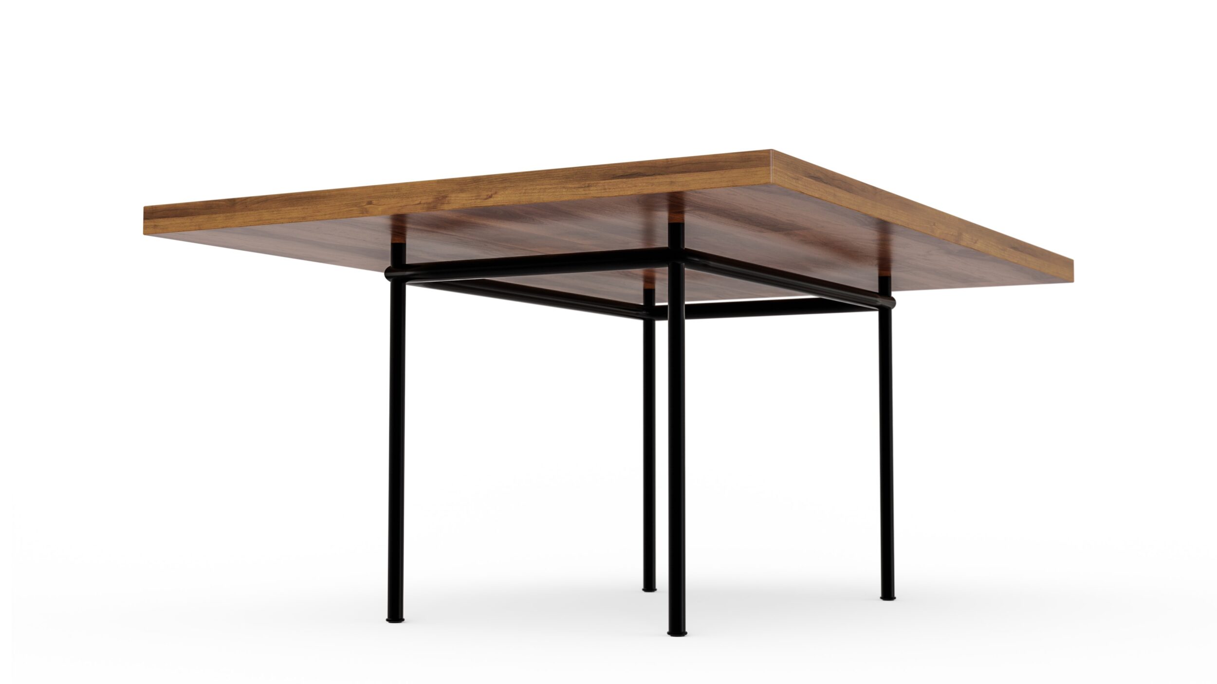 LC12 Table La Roche Dining Table Wood Top Large 160x120 1925 Reproduction by Archetype Forms - Le Corbusier - Side-View-2