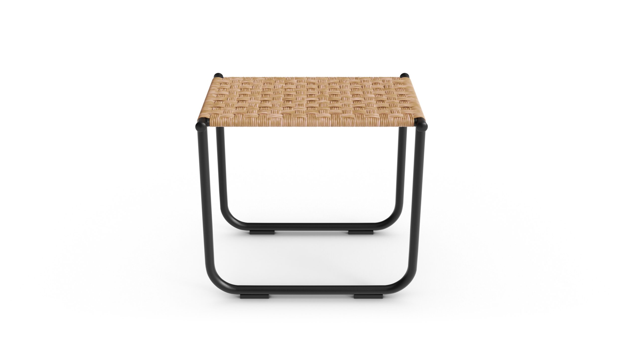 9 Tabouret Cane Rattan Stool Ottoman Side Table Reproduction by Archetype Forms - Le Corbusier - Closeup View