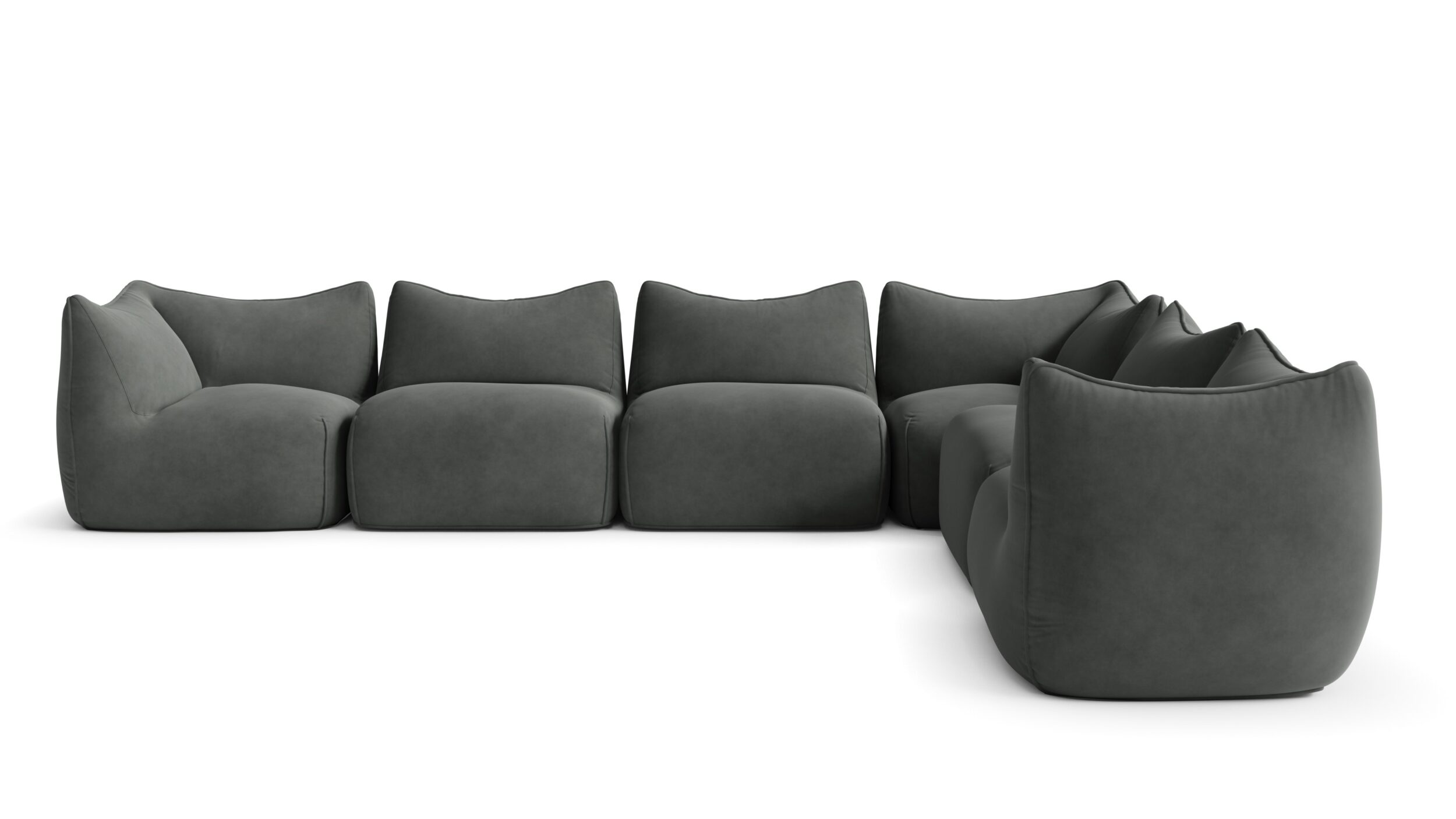 Le Bambole Modular Sofa Large Set 1972 Reproduction by Archetype Forms - Mario Bellini - Front View