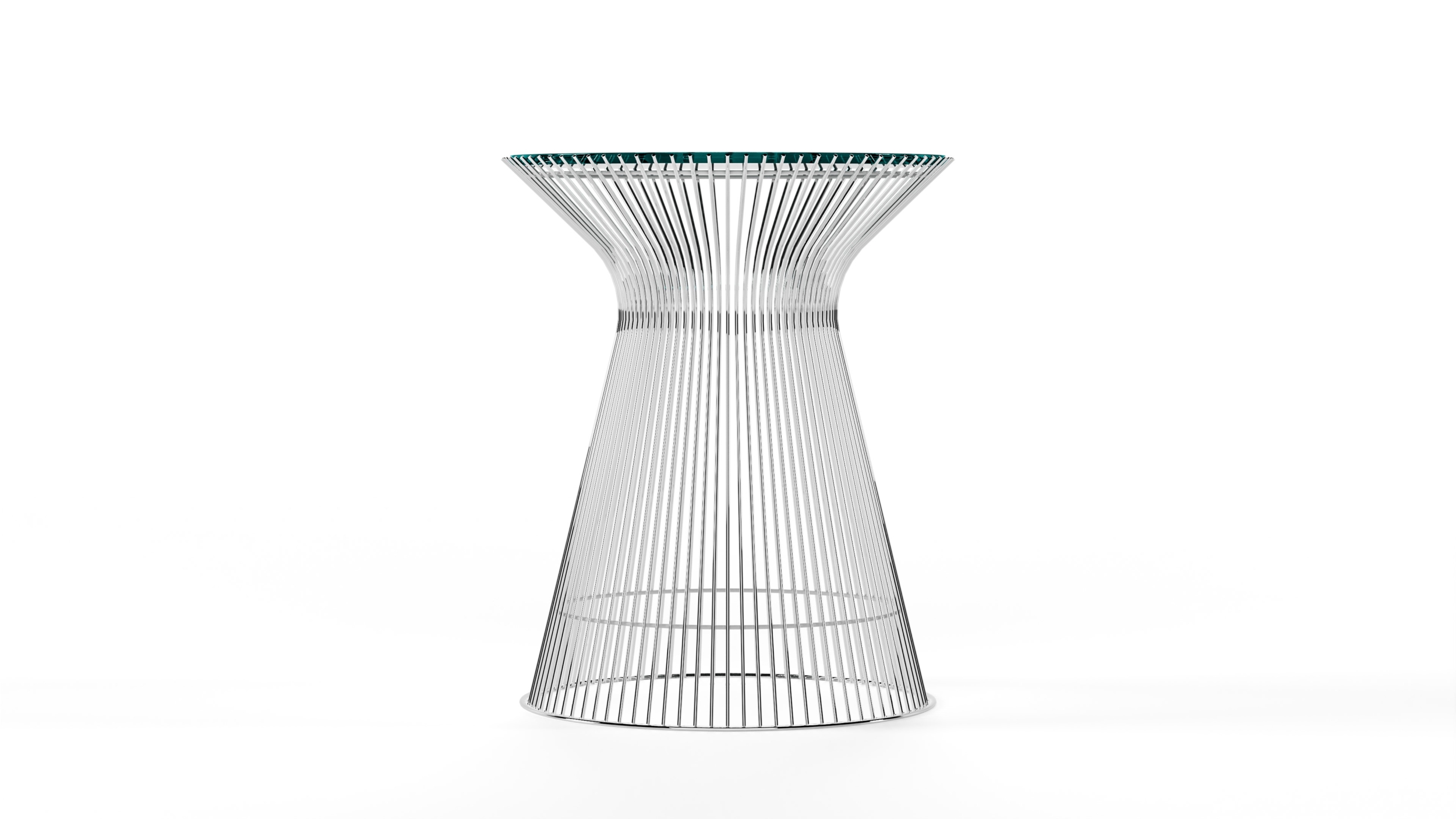 Closeup view 2 of the Platner Series 3710T Side Table Glass Top by Warren Platner, designed by Warren Platner, available online in Canada. Made by Archetype Forms.