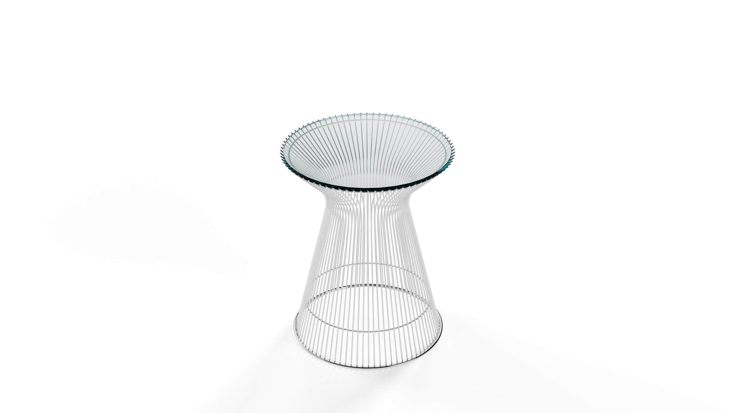 Hero image of the Platner Series 3710T Side Table Glass Top by Warren Platner, designed by Warren Platner, available online in Canada. Made by Archetype Forms.