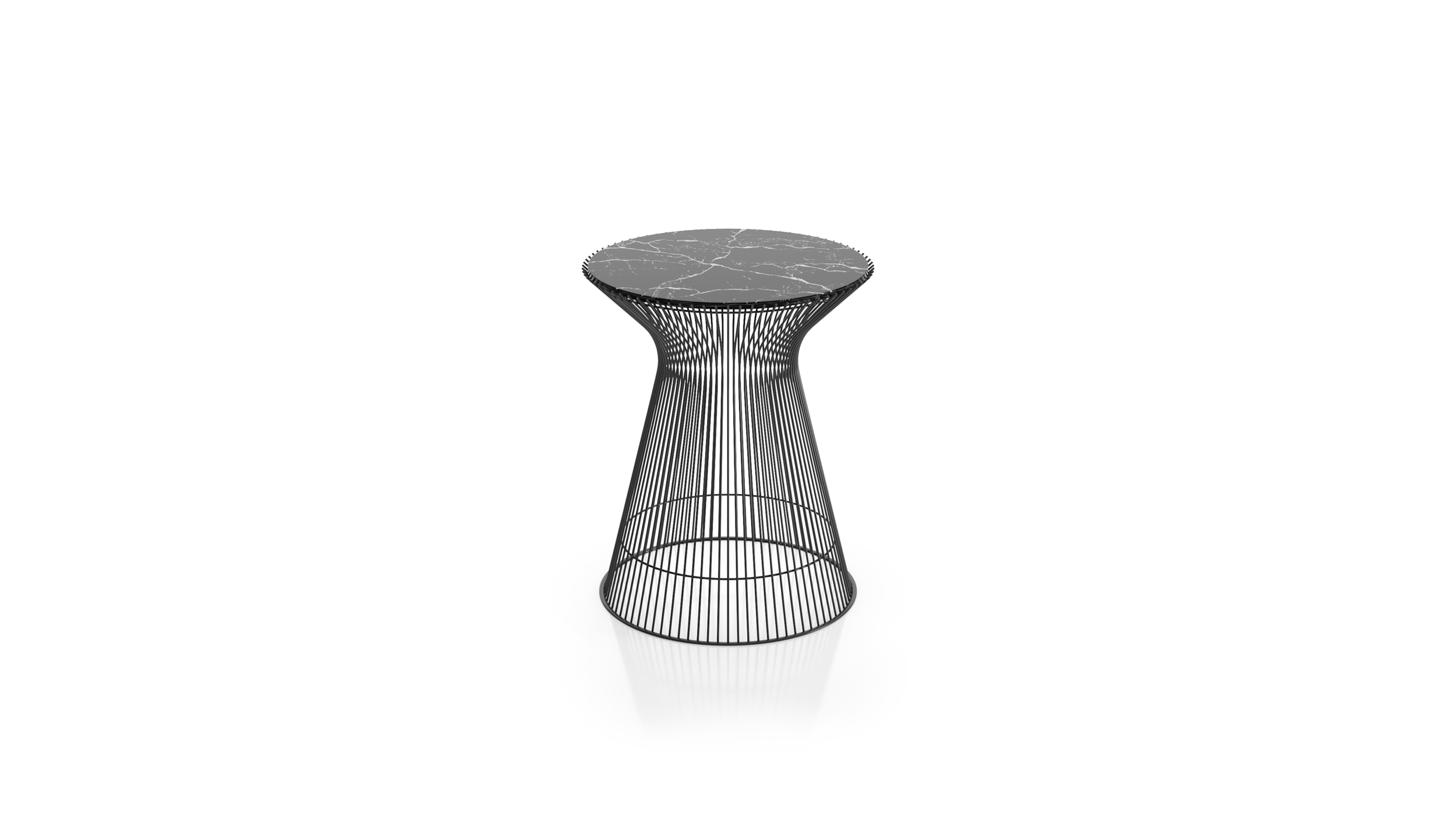 Hero image of the Platner Series 3710T Side Table Stone Marble Top by Warren Platner, designed by Warren Platner, available online in Canada. Made by Archetype Forms.